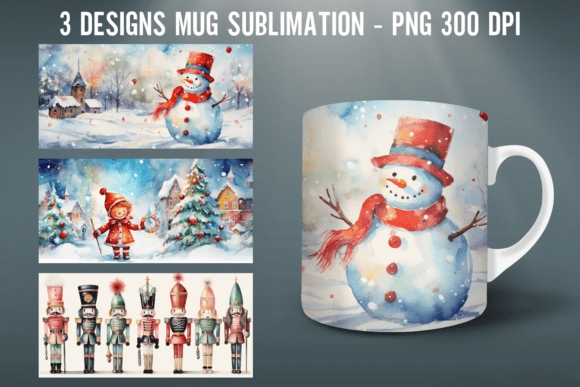 Download Christmas Mug Wrap Sublimation Designs - Sublimation designs Collection