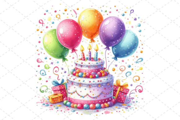 Download Watercolor Birthday Cake Clipart - Birthday cake Collection