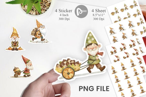 Download Acorn Gnome Delivery Sticker - Sticker Collection