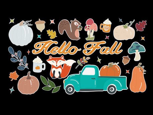 Download Autumn Stickers SVG - Sticker Collection