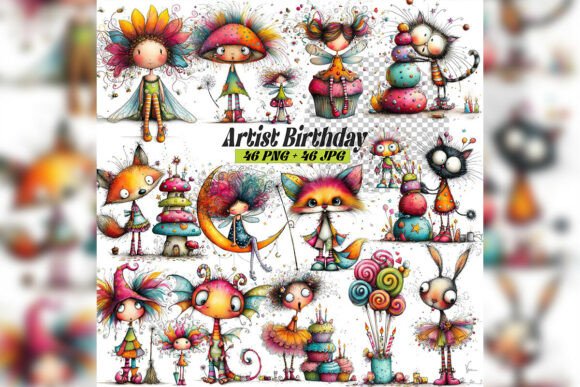 Download Whimsical Artist Birthday Cake - Birthday cake Collection