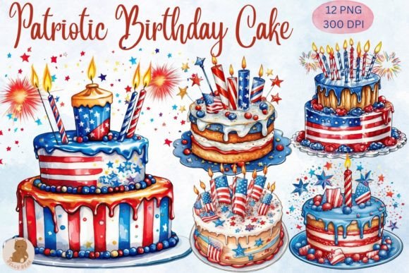 Download Patriotic Birthday Cake Sublimation - Birthday cake Collection