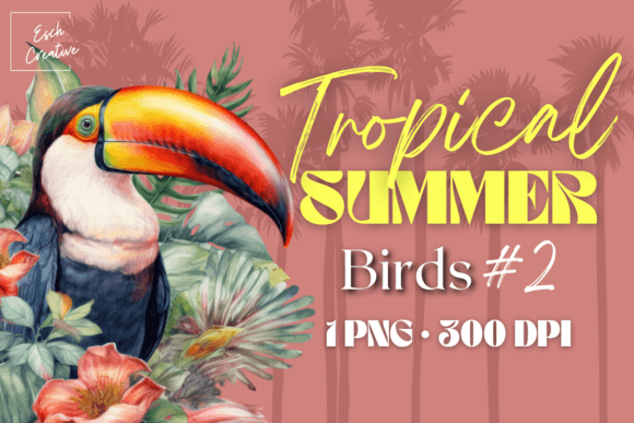 Download Tropical Bird Watercolor Summer Clipart - Premium Resources