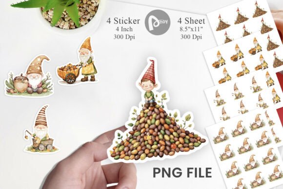 Download Acorn Gnome Delivery Sticker - Sticker Collection