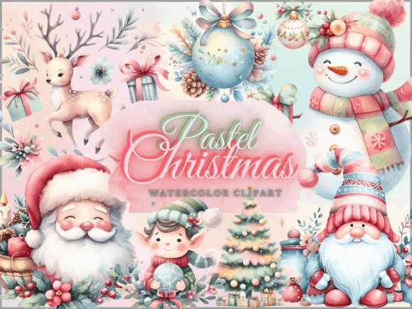Download Pastel Christmas Clipart - Christmas PNG - Christmas clipart Collection