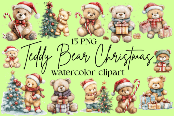 Download Teddy Bear Christmas Clipart - Christmas clipart Collection