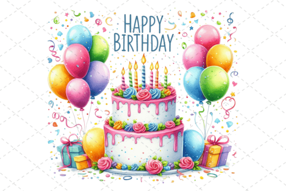 Download Watercolor Birthday Cake Clipart - Birthday cake Collection
