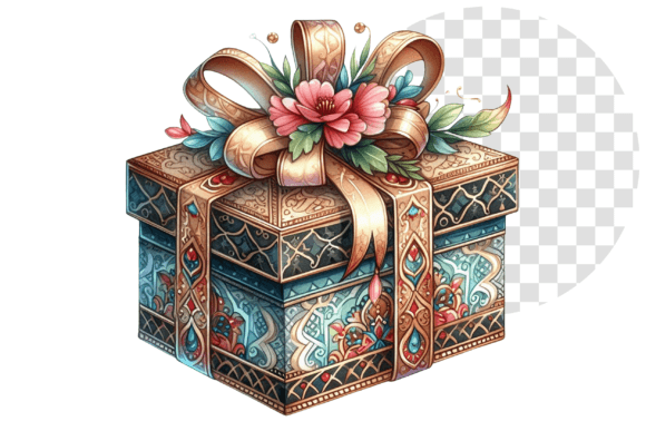 Download EidJoy Watercolor Gift Box Clipart - Premium Bundle
