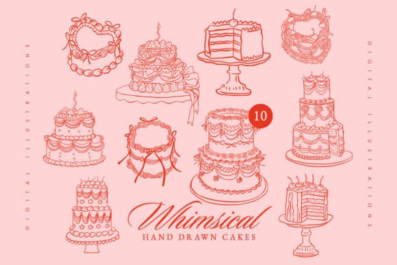 Download 10 Coquette Wedding Birthday Cake Bundle - Premium Resources