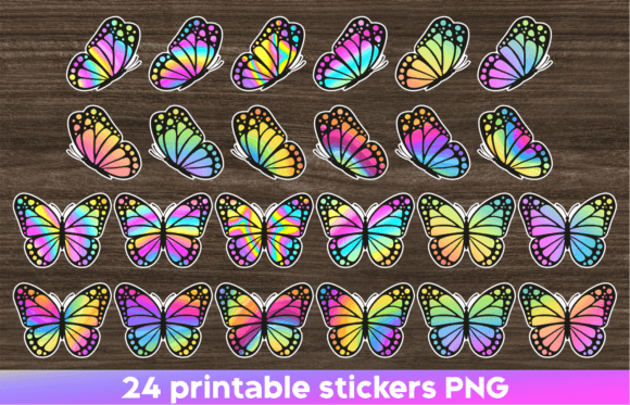 Download Butterfly Sticker Printable Stickers Png - Sticker Collection